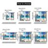2pcs, 2D Flat Window Treatment Curtains Fake Window Scenery Versatile Polyester Fabric,Without Electricity Holiday Decorations