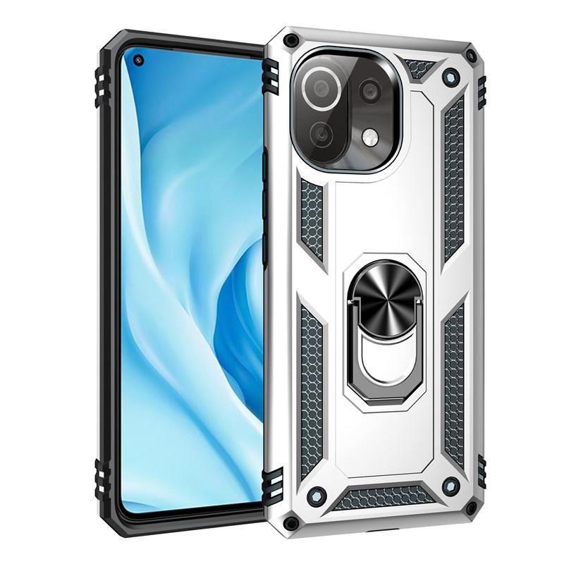 Shockproof Rugged Magnetic Ring Stand Fundas TPU Bumper Cover for Xiaomi Mi11 Mi 11 Pro Mi11 Lite 5G Case Coque Protective Shell
