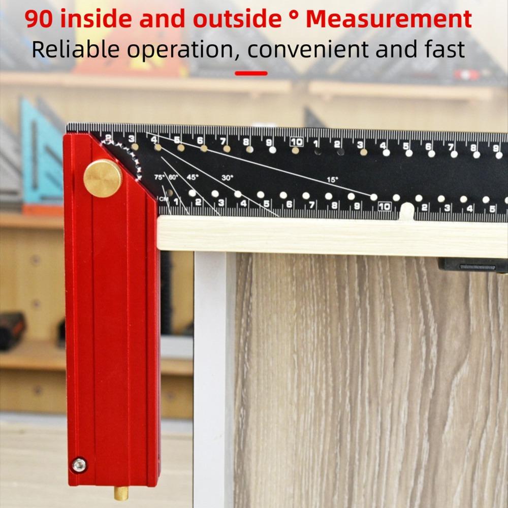300mm Metric Framing Square 90 Degree L Shaped Ruler Adjustable Carpenter Square Ruler Engineering