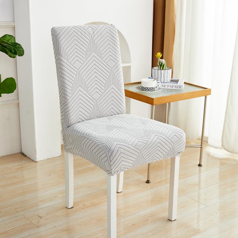 Jacquard Stretch Dining Chair Covers Set, Elastic Slipcovers for Kitchen & Dining Table, Universal Fit (1/2/4/6/ Pieces)