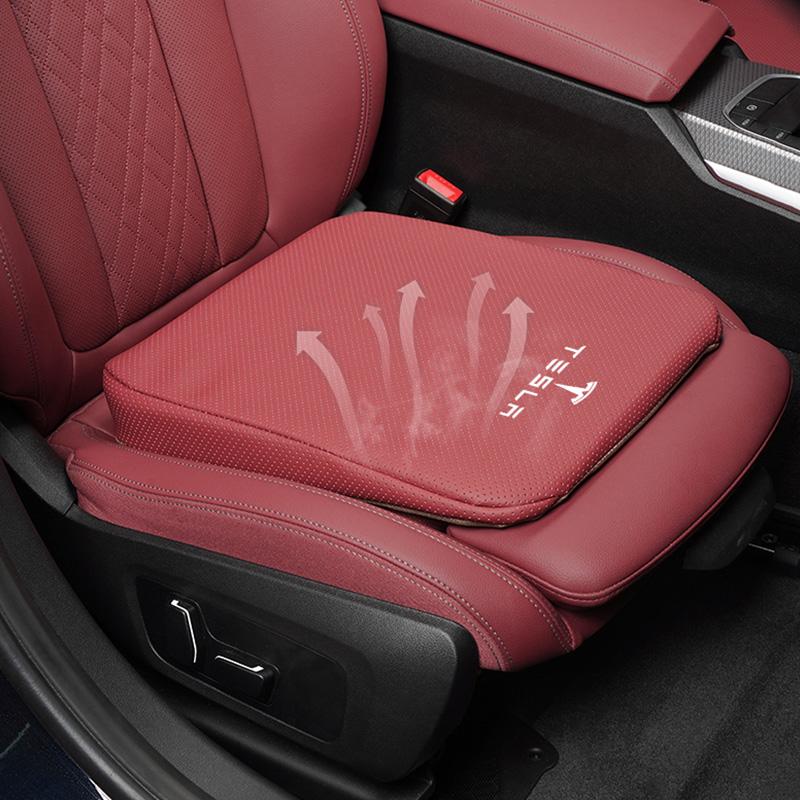 Autositz Weiche Matten Leder Memory-Baumwollkern Polster für Tesla Model-Y Model-3 Model-X Model-S Cybertruck Roadster SpaceX