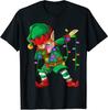 Dabbing Santa Elf Unicorn Christmas Costume Squad Kids Boys Unisex Xmas Gifts TShirt Funny DabbingElf Family Matching Tee Tops