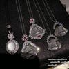 Lychee Frozen White Chalcedony Large Egg Surface Gem Pendant Necklace, Water Spirit, Concubine Smile, Egg-Shaped Zircon Ring.