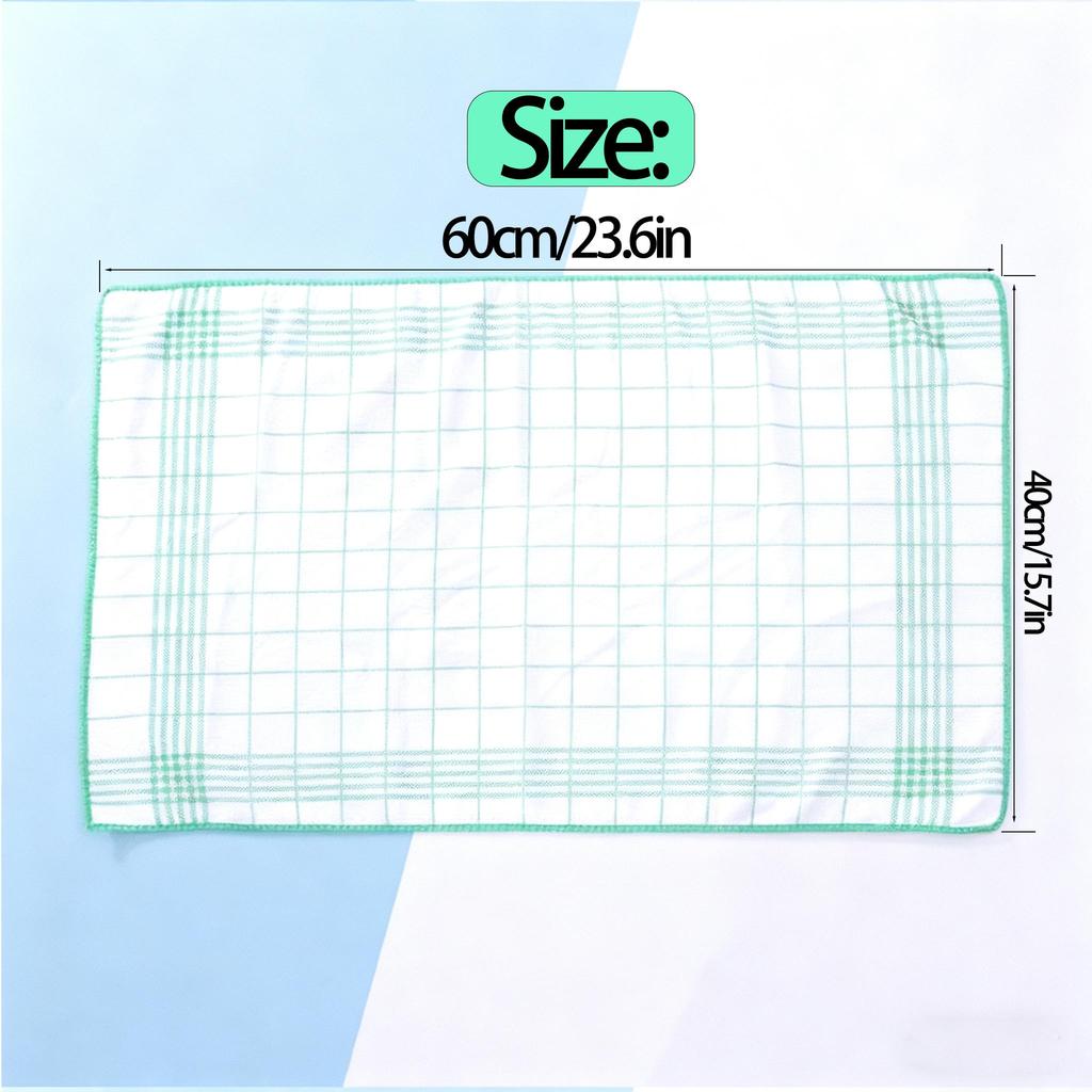 5/8 Pack of Kitchen Checkered Cleaning Cloths,60 X 40 Cm, Durable, Suitable for Kitchen and Home Use, Can Be Used for Washing Dishes and Wiping Tables