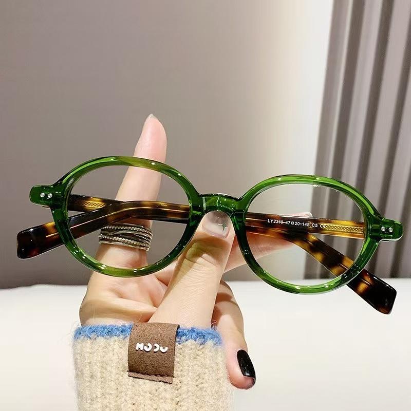 

Retro Cat Eye Reading Glasses, Ultra Light Oval Frame Glasses, Men s and Women s High-definition Anti Blue Light Glasses 0 зелёный