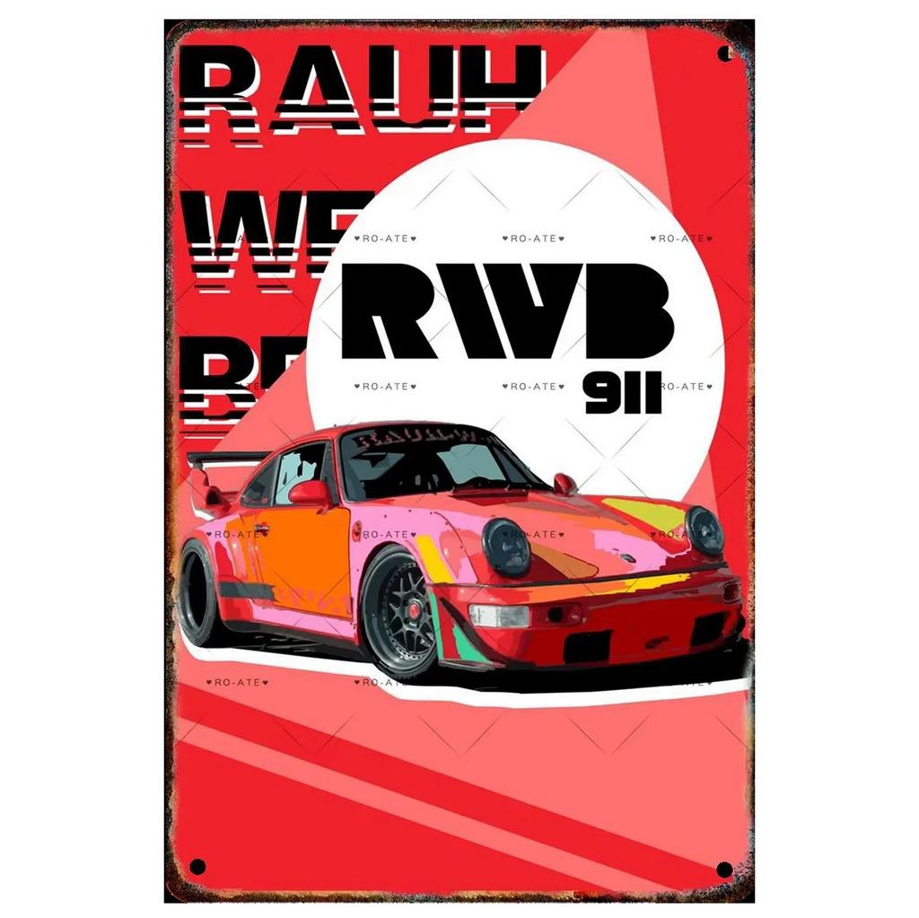 Plaque Metal Tin Signs Classic Cars Wall Decoration Vintage Art Posters Iron Painting for Man Cave Home Cafe Game Room Club Bar