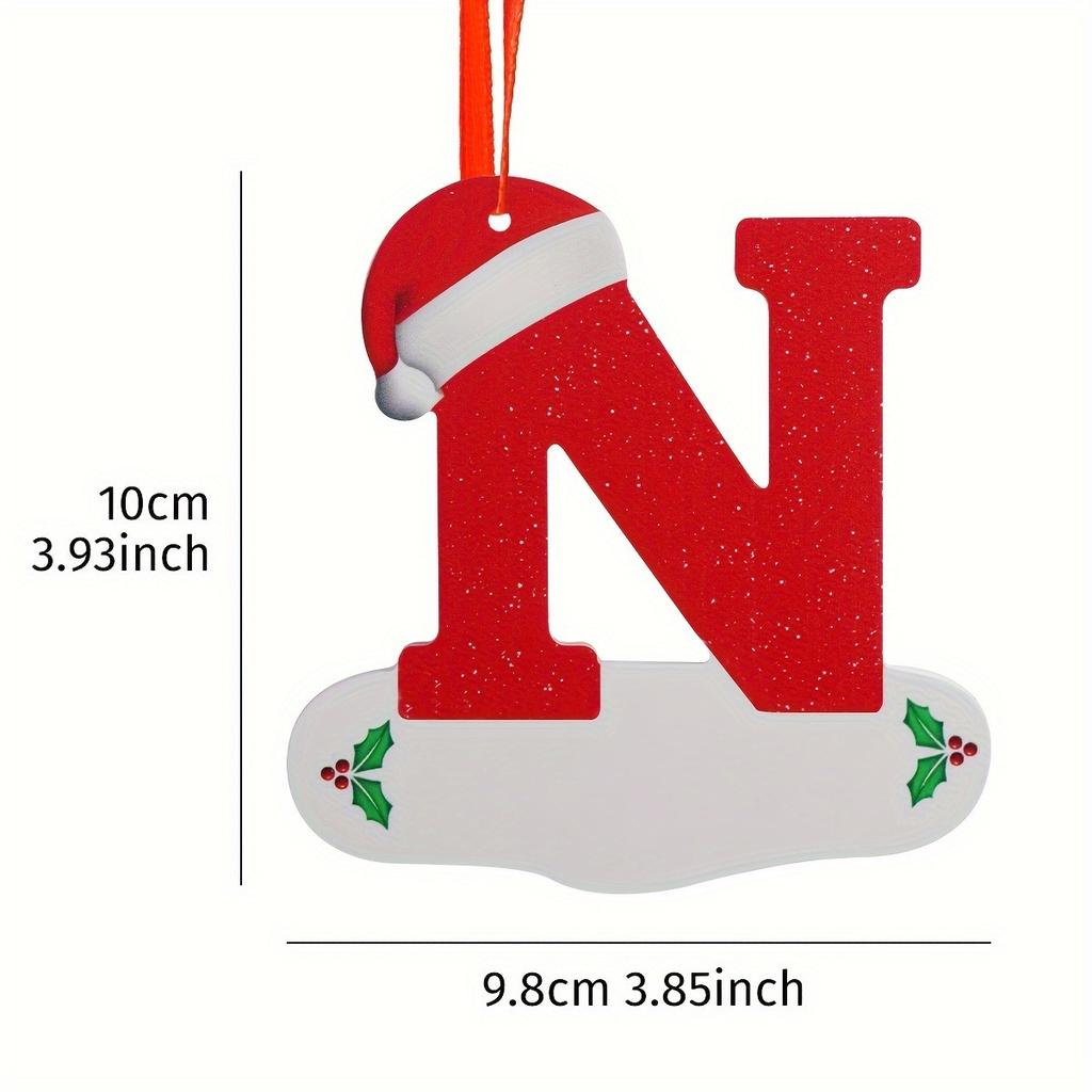 26 English Letters Christmas Decoration Pendant Christmas Tree Ornaments for Home Decor Navidad New Year 2026 Decor Accessories