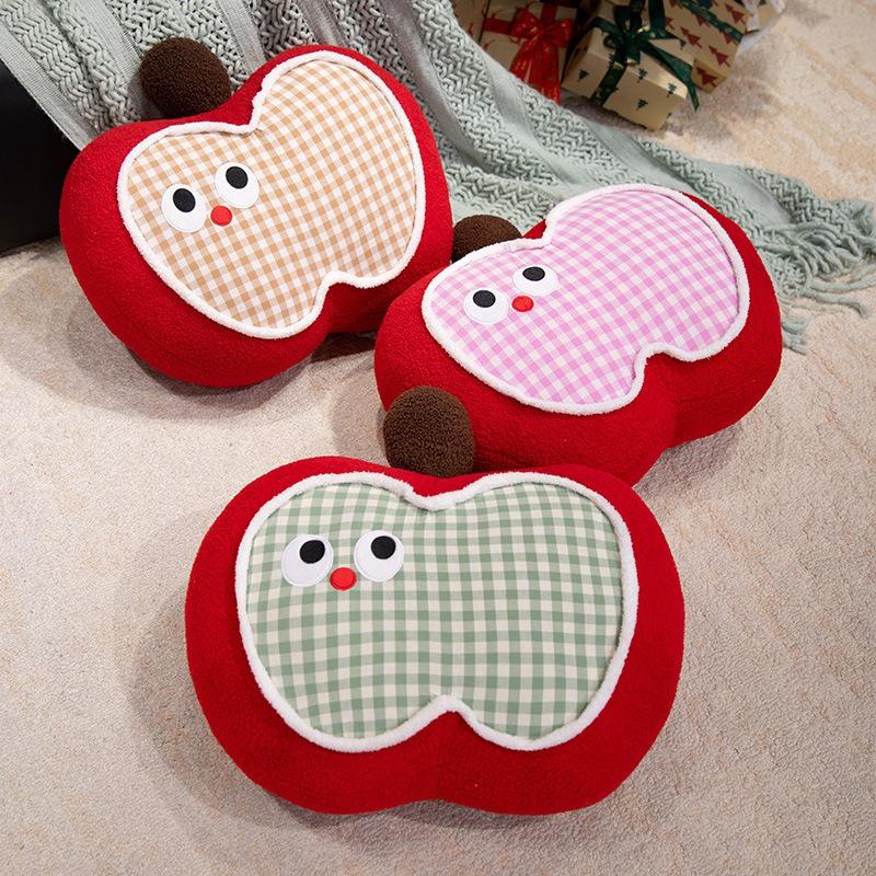 Cartoon Cute Expression Apple Throw Pillow Plush Toy Doll Home Sofa Pillow Cushion Girl Doll