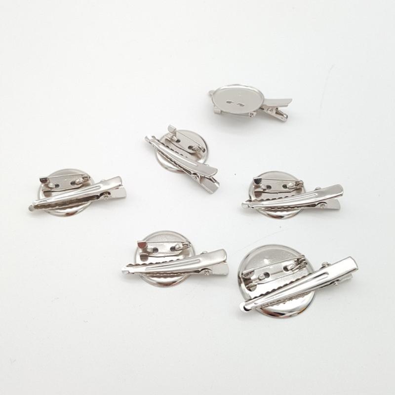 Set of 50 Round Disc Brooch Clip Stylish Hair Clip Accessories Jewelry Making Components Artistic Pin Crafting Tool