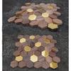 Schwarznuss Sechseck Holz Mosaik Fliese Neuer Chinesischer Stil Massivholz Wandpaneel Für Teeraum Wohnzimmer Hintergrund Innendekoration