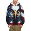 Fashion American Flag and Eagle 3D Printing Hoodie Men Casual Sweatshirt Harajuku Streetwear Long Sleeve Pullover