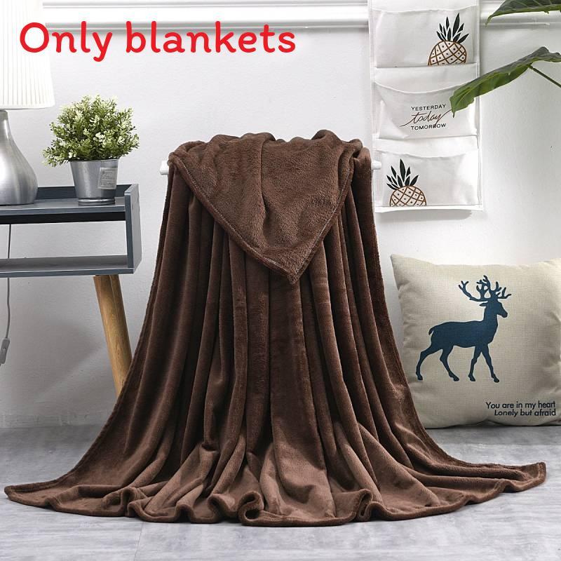 Simple Oversized Solid Color Soft Plush Blanket For Napping Sofa And Use Bedroom