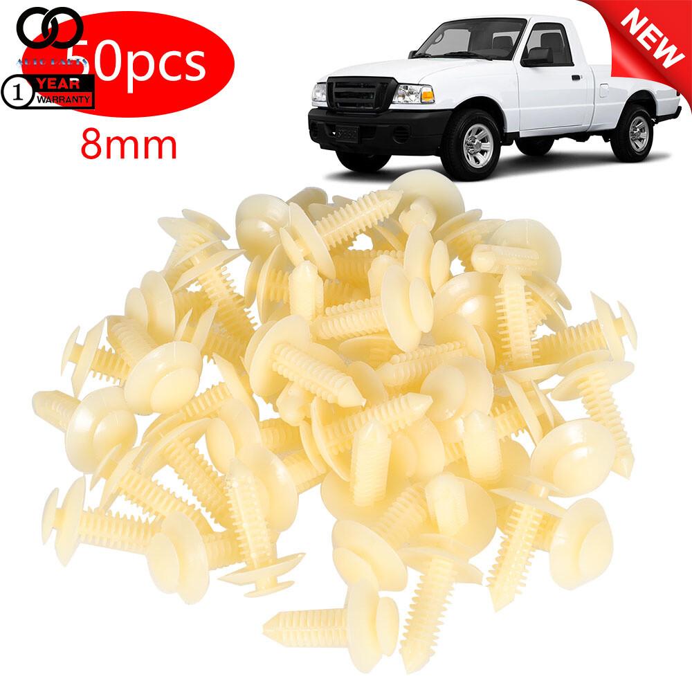 8MM Plastic Door Trim Panel Retainer Push Rivet Clips For Ford Bronco Aerostar
