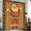 Christmas Shower Curtain Snowman Santa Claus Bath Curtain Bathroom Curtain With Hooks home Christmas holiday decorative curtain