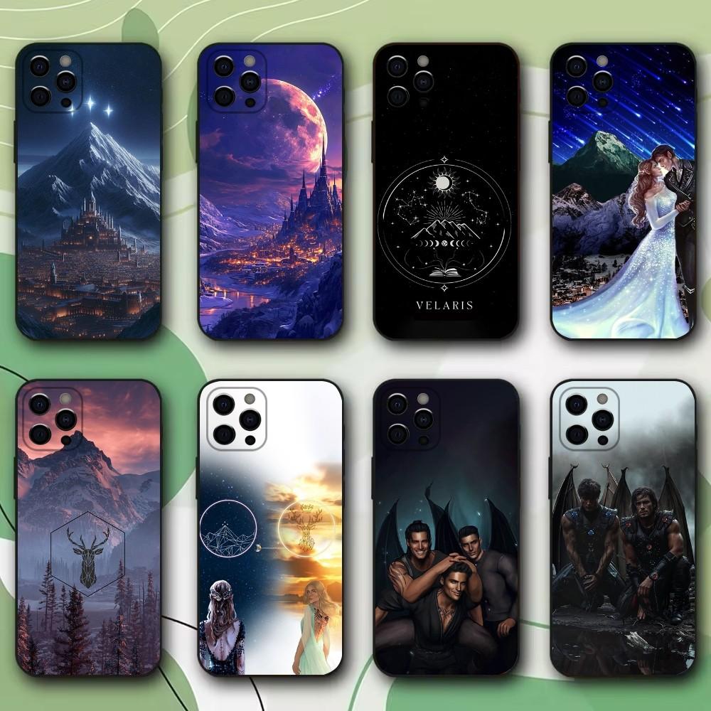 Acotar A Court of Mist and Fury Handyhülle Für iPhone 15,14,13,12,11,Pro,X,XS,Max,XR,Plus,Mini Weiche Schwarze Hülle