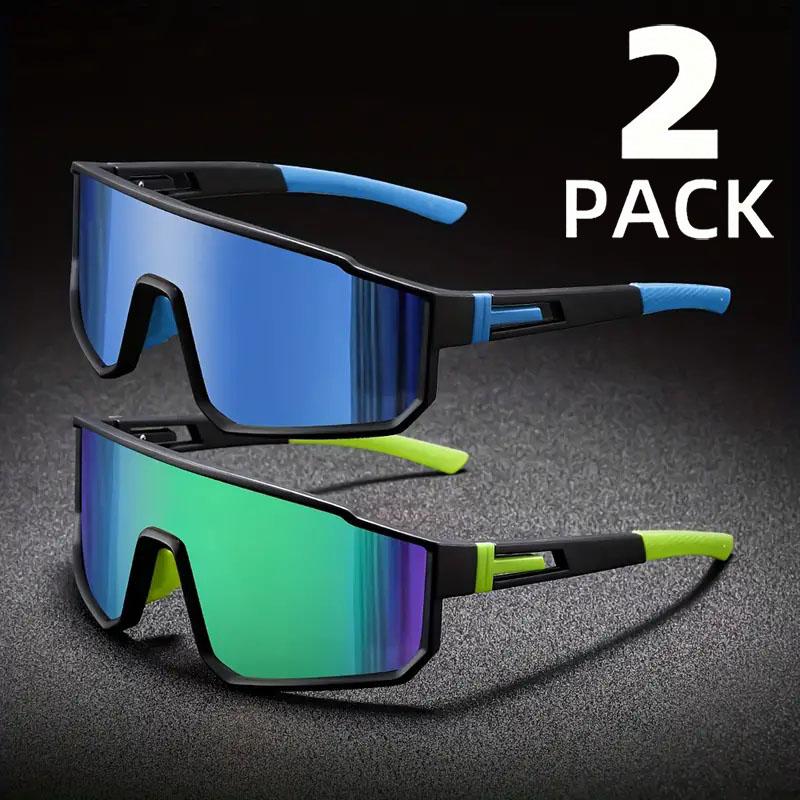 1/2PCS Couple Oversized Cycling Glasses Windproof Colorful Coating Sunglasses for Men Women Outdoor Sports Motorcyc