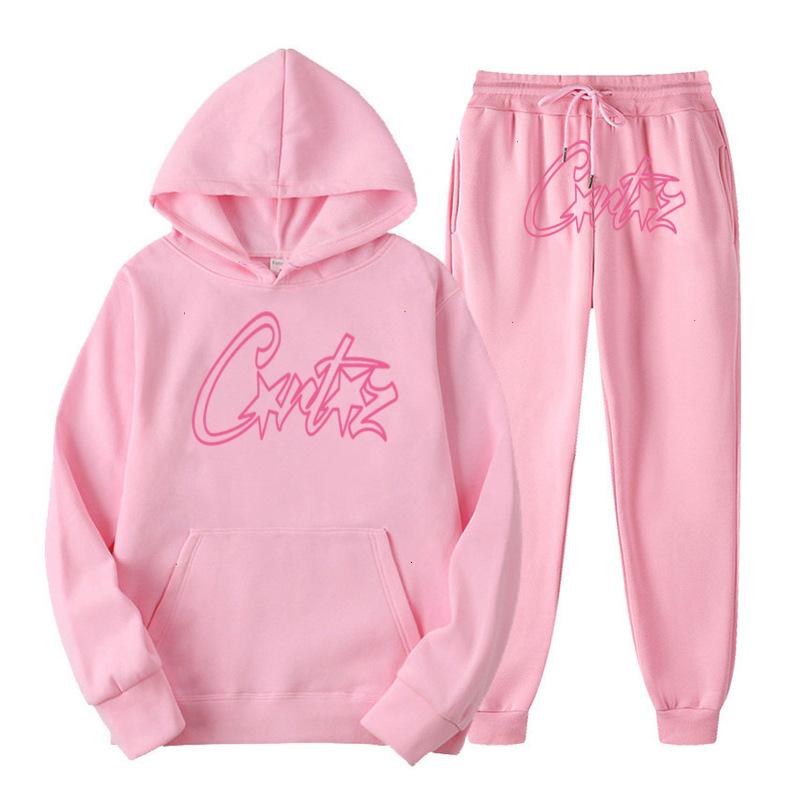 Cortez sweater Y2K hooded loose sports trousers hip hop 2-piece set unisex sports streetwear
