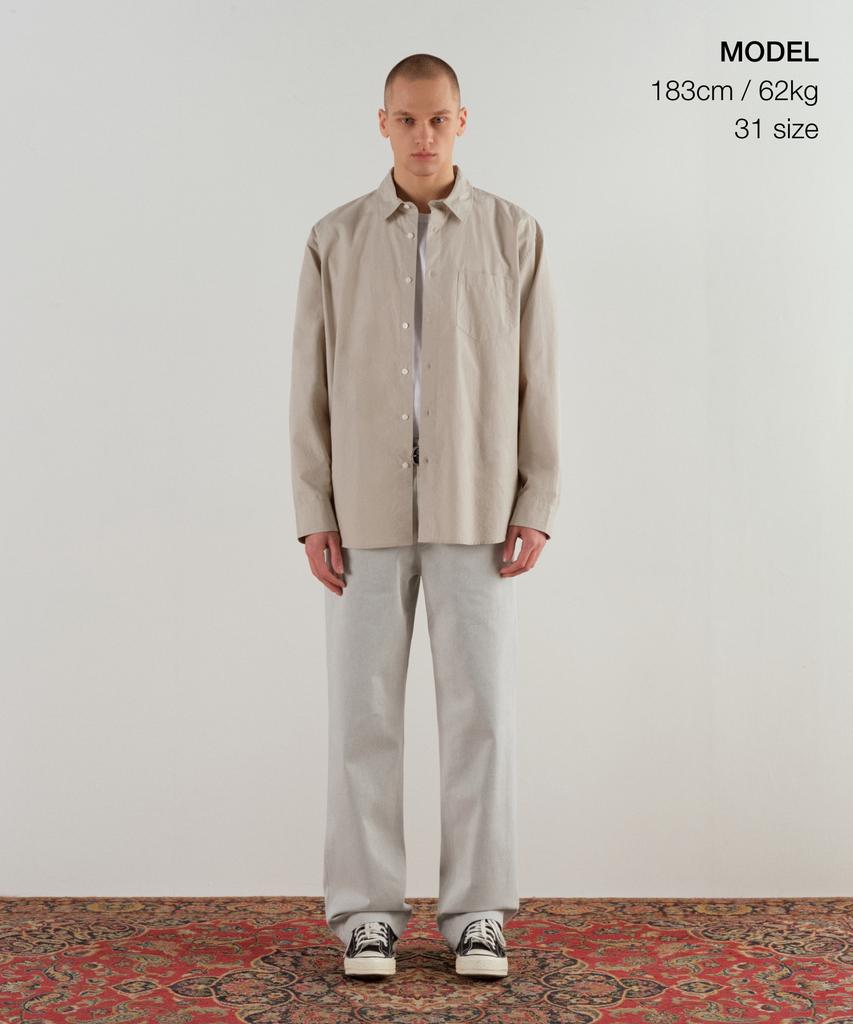 Musinsa Standard Denim-Like Officer Pants [Dusty Cream]