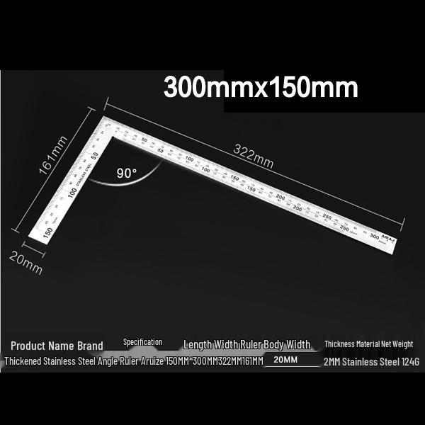 Steel Folding Ruler: 1m, 1.2m, 1.5m; Right Angle 90° Square; Thickened L-Shaped Ruler