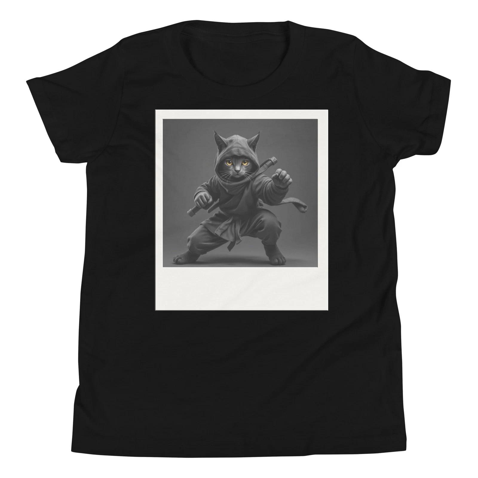 

Ninja Cat Warrior Pet Humor Men Women Kid Funny Graphic Youth T-Shirt 160
