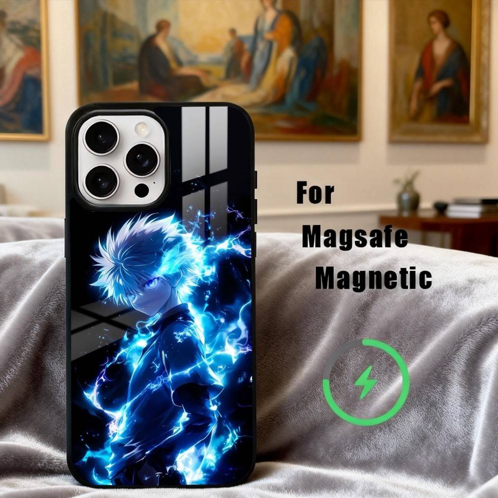 K-Killua Z-Zoldyck Hunter X Hunter Phone Case For iPhone17,16,15,14,13,12,11 Plus,Pro Max Magnetic For Magsafe Wireless Charging