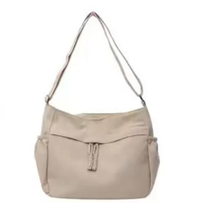 

Casual Simple Ladies Zipper Shoulder Bag Large Capacity Crossbody Bags for Women Solid Color Female Tote Travel Handbags бежевый