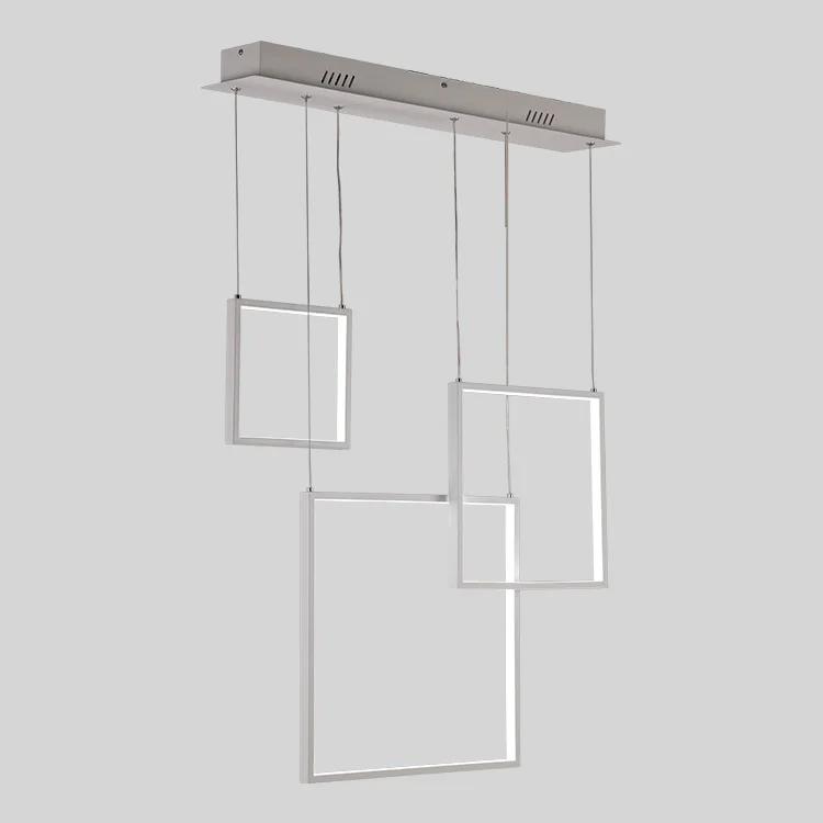 

Современный квадратный светодиодный подвесной светильник для столовой, спальни, кабинета, бара, алюминиевый подвесной светильник Natural White