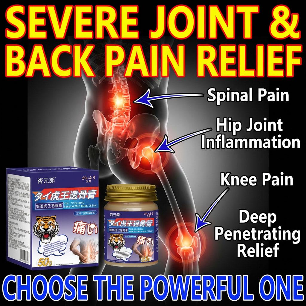 Thai Tiger King Pain Relief Cream 50g Herbal Ointment for Joint Back Knee Muscle Soreness Neck Shoulder Massage Balm