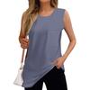 Women's Fashion Solid Color Sleeveless T-shirt Tops