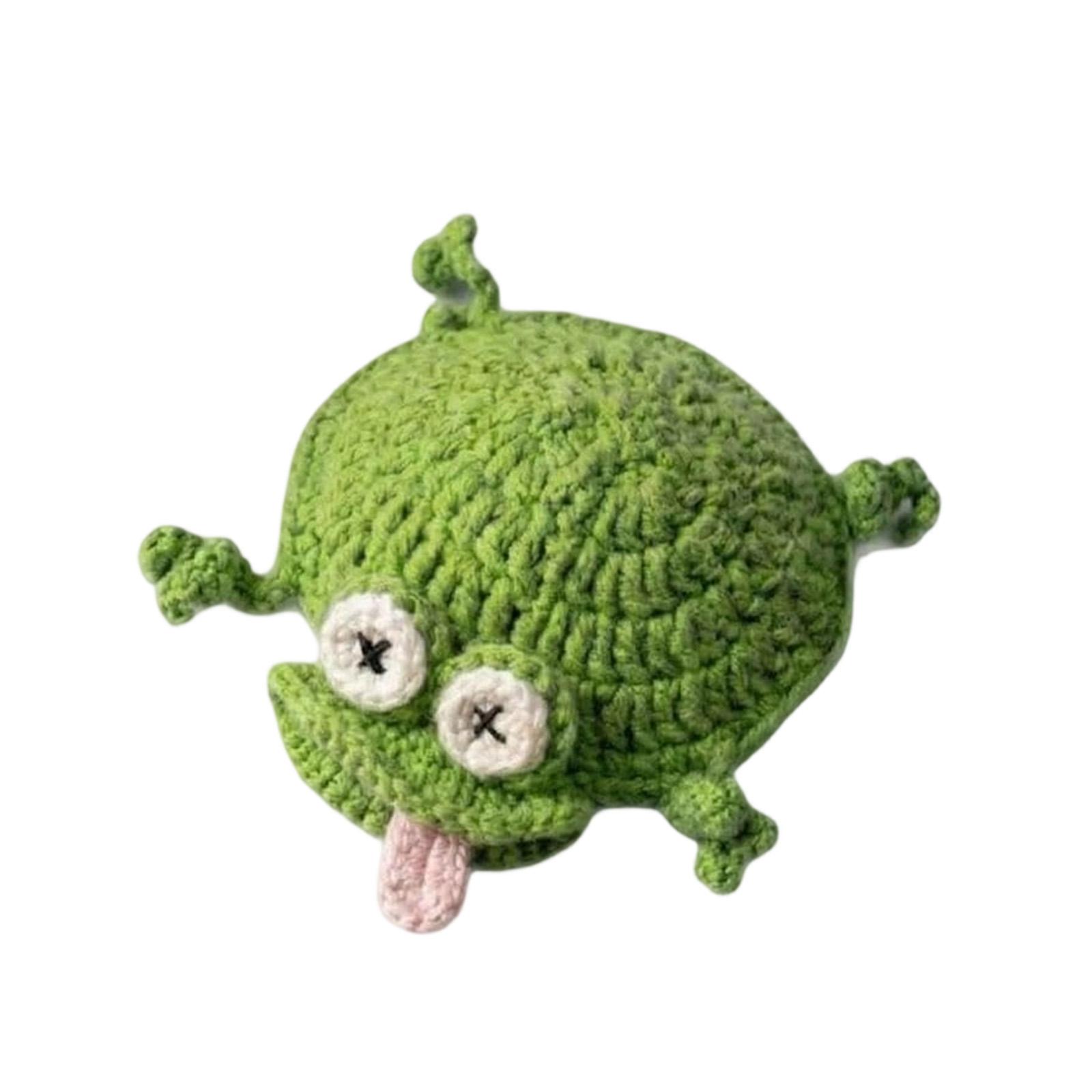 

Handmade Crochet Animal Shaped Coaster with Unique Textured Design Durable Soft Material for Home Office Use and Decorative Purposes One Size зелёный