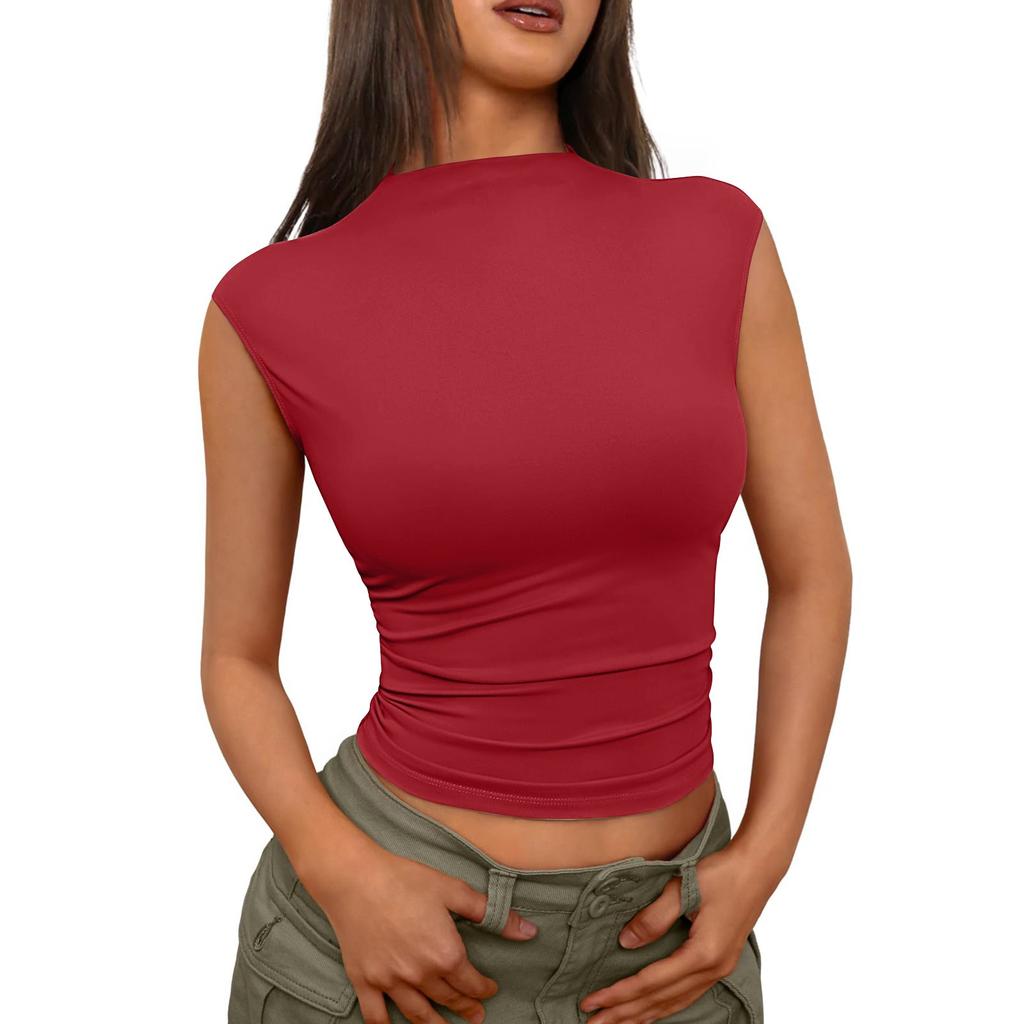 Cămașă fără mâneci, ocazională, la modă pentru femei, îmbrăcăminte exterioară