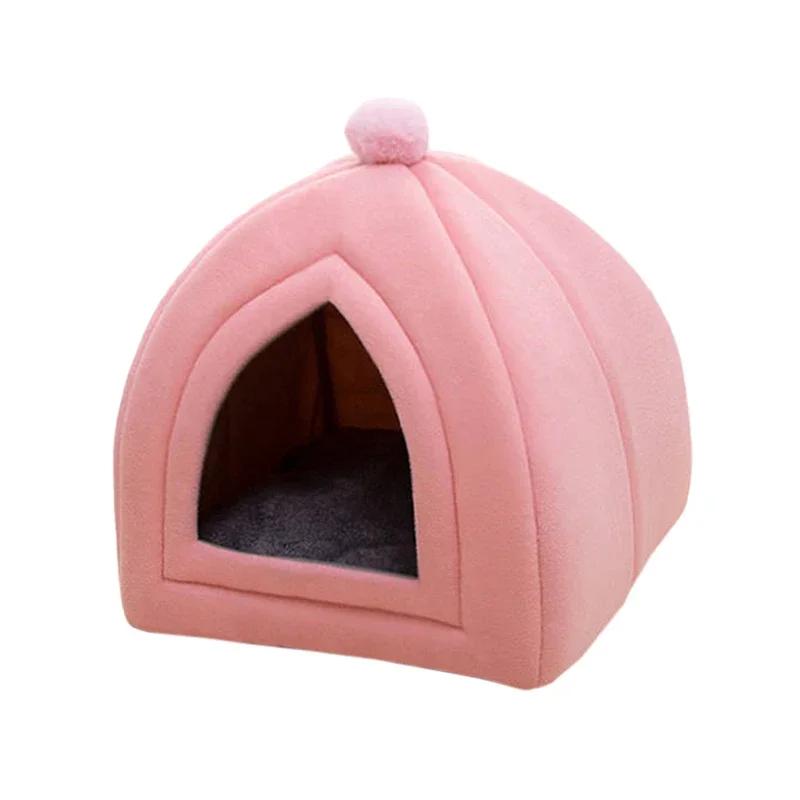 

Осенне-зимняя кровать для глубокого сна с ковриком для кошек, палатка для домашних животных, уютная пещера-гнездо, корзина для сна в помещении, домик для маленькой собаки, товары для домашних животных 40x40x42cm