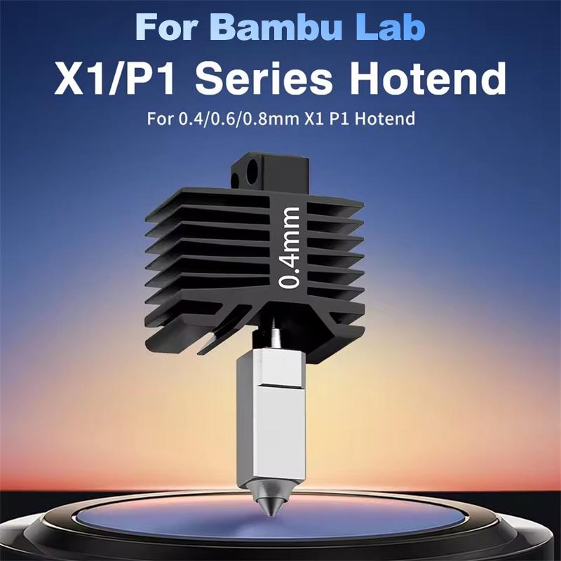 Hotend für Bambu Lab P1P P1S X1 X1C Hot-End Druckkopf 3D-Druckerteile für Bambu Lab Original Edelstahl Düse Hotend Kit