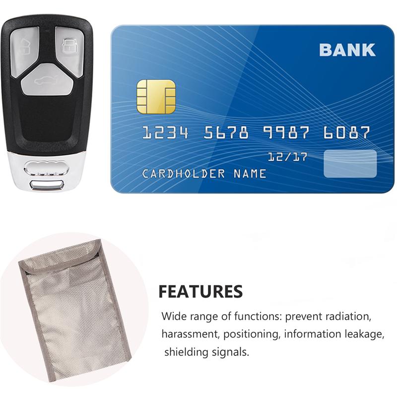 RFID Faradayova taška Pouzdro na telefon Blokátor signálu Ochrana proti sledování EMF záření pro klíčenku od auta Bezpečnostní štít pro platební kartu