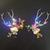1PC Hair Band Glowing Headwear Hair Accessories Elk Pulp Antlers Party Prop Christmas Headband LED Light