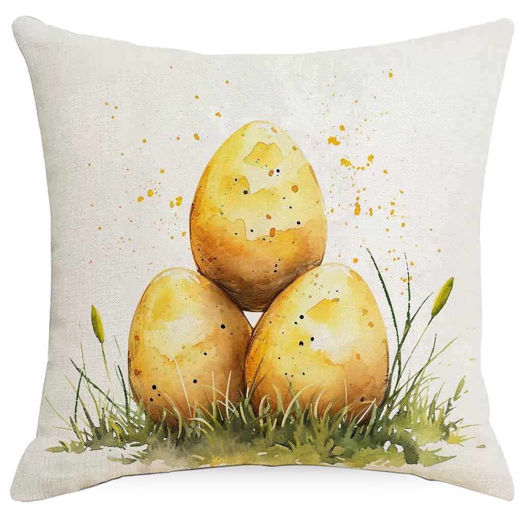 New Easter Pillowcase Country Cartoon Rabbit Easter Egg Pillowcase Sofa Cushion Pillowcase