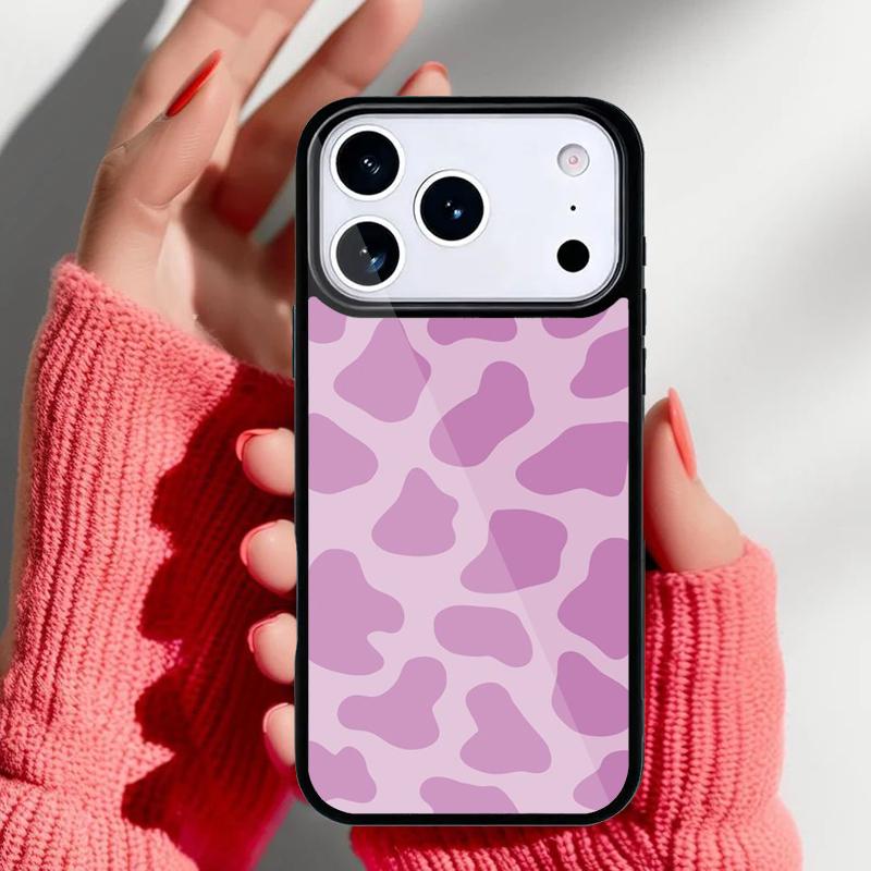 Cow Pattern Phone Case for iPhone 17 16 15 14 13 Pro Max Back Cover for 12 11 Pro Coque