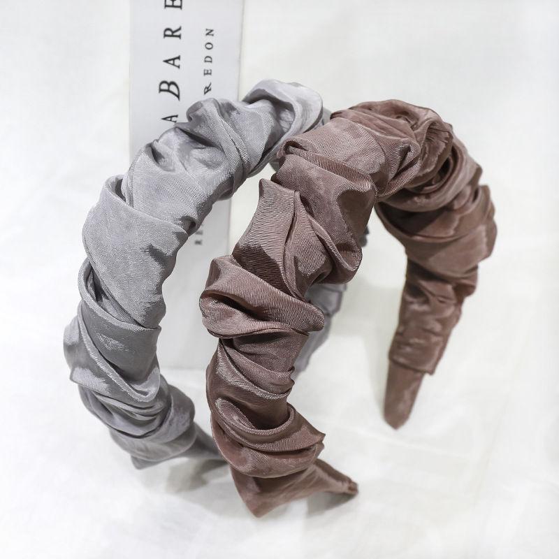 

Заколка для волос, повязка на голову, модный чистый цвет, плиссированные головные уборы, аксессуары