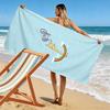 Giraffe Riding Bike Rainbow Design Beach Towel Quick-drying for Travel Outdoor Sports Jogging Beach and Swimming