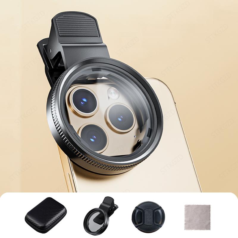 

52mm CPL Mobile Phone Lens Filter Lens Clip Camera Accessories Circular Polarizer Filter for Canon Nikon for All Smartphone чёрный