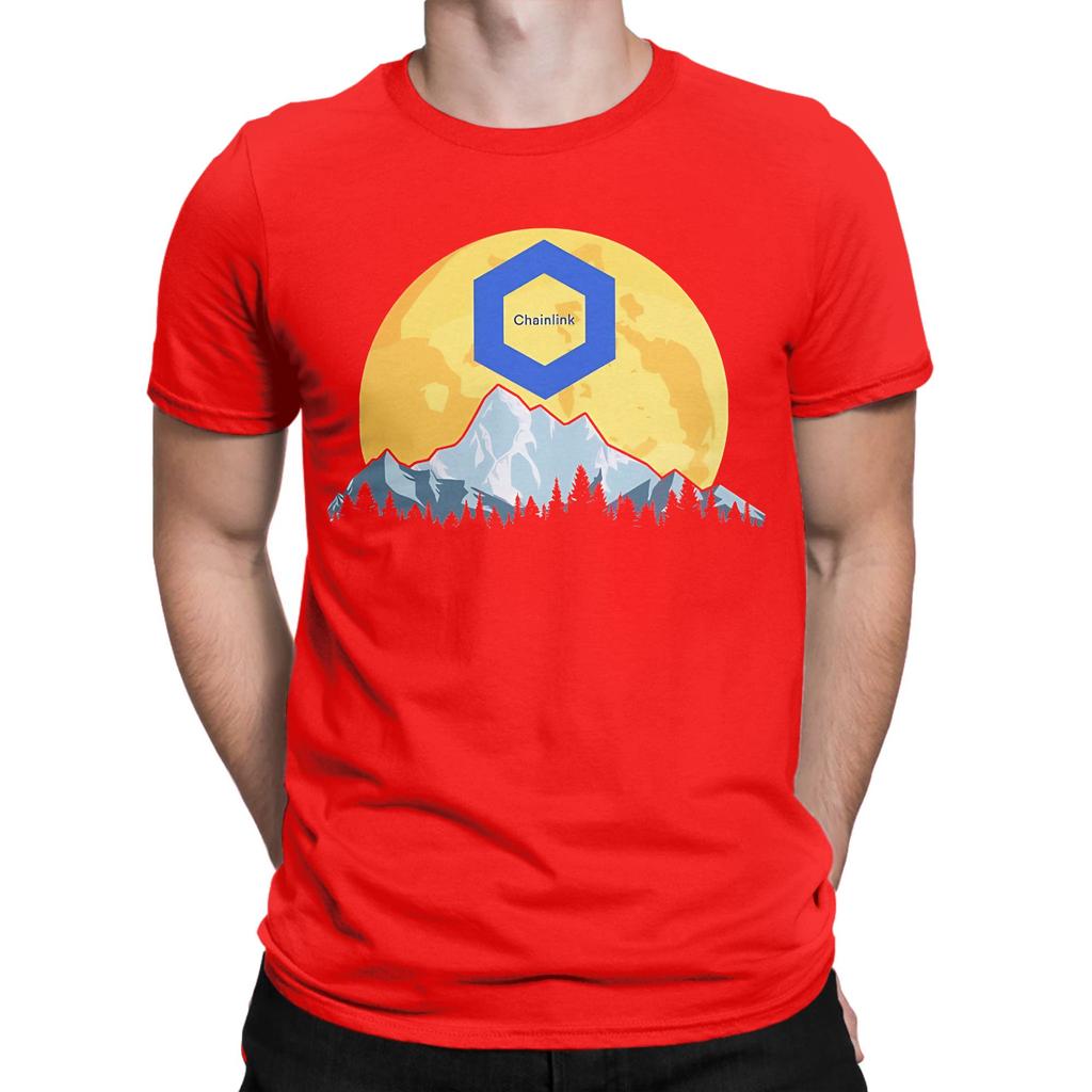 Chainlink Link To The Moon Funny Graphic 100 Cotton TShirt Chainlink Tops Tees For Unisex