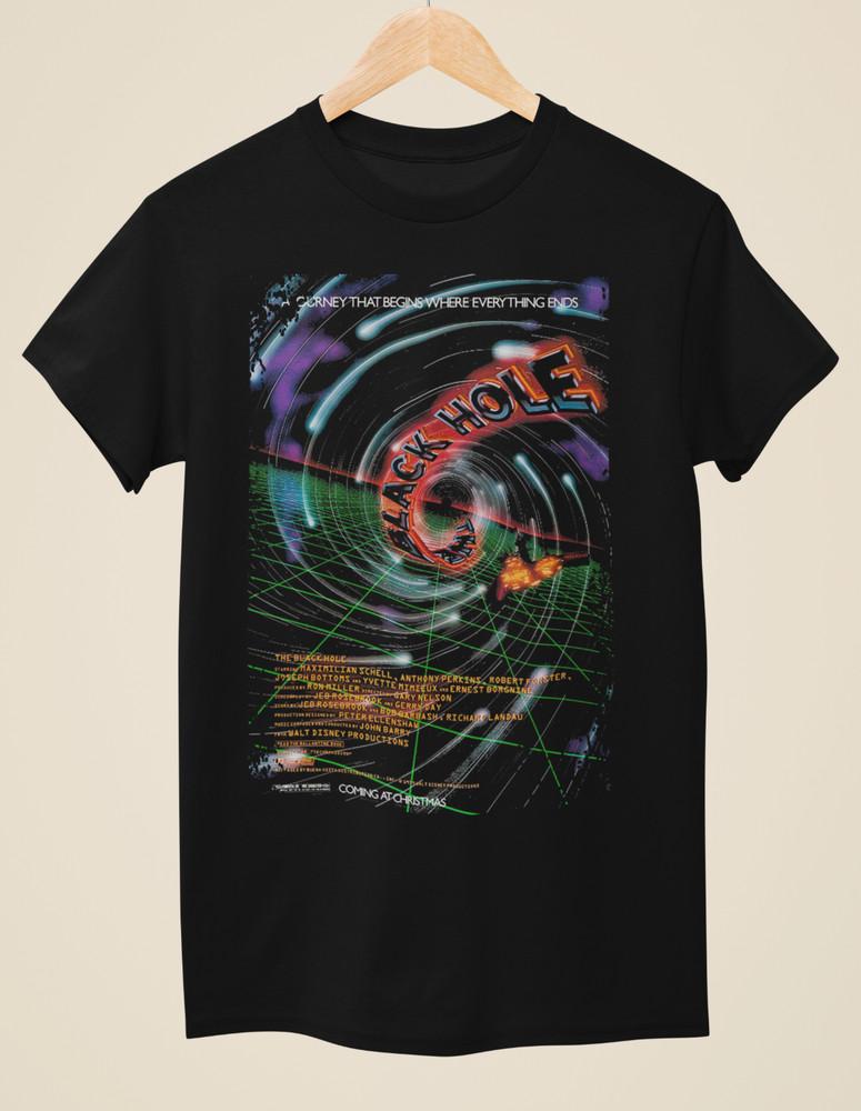 The Black Hole - Movie Poster inspired Unisex Black T-Shirt Unisex T-Shirt XXL