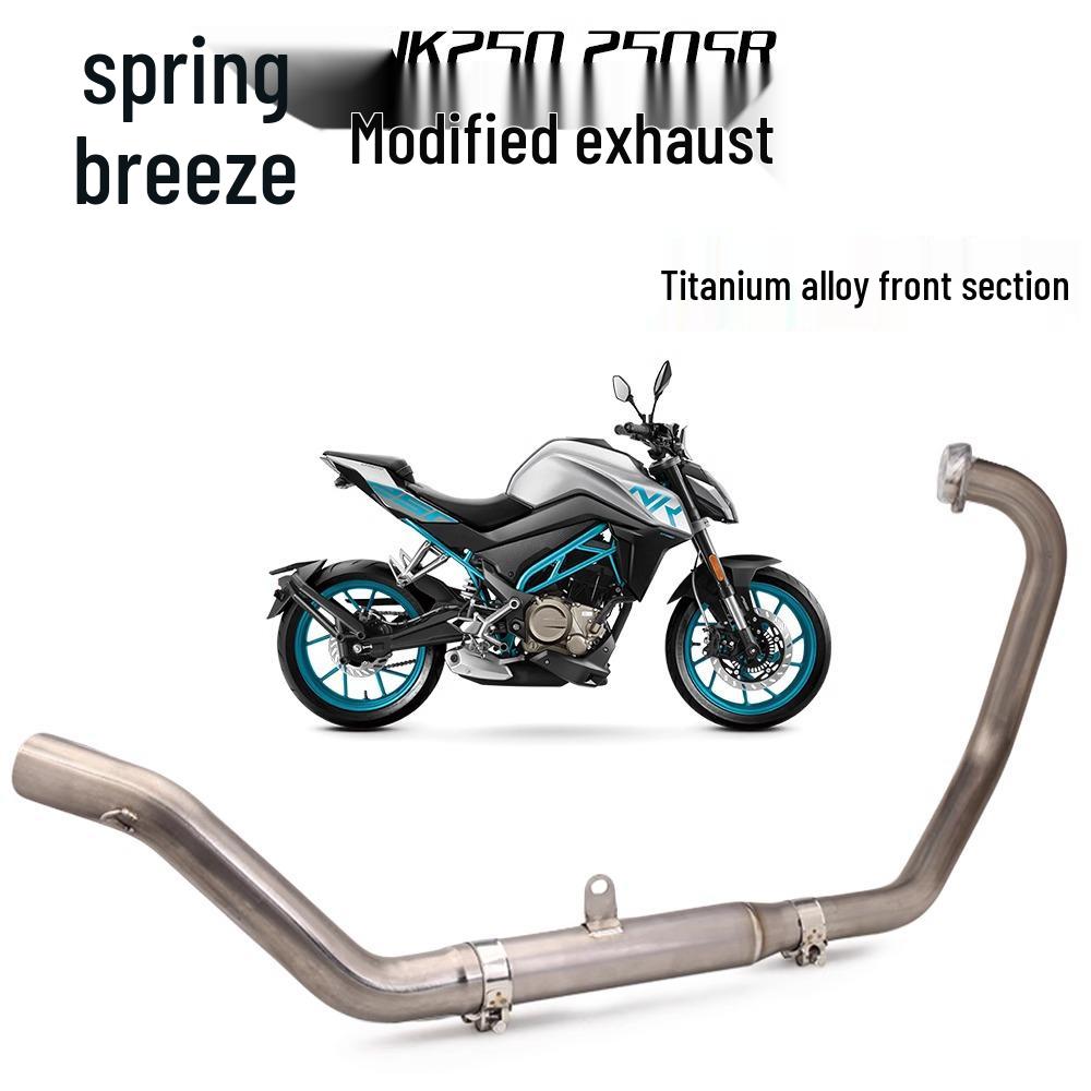 CFMOTO 250SR Complete Motorcycle Exhaust System: Front Pipe & Tail Muffler Set