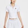 New Nike Court Heritage Women's Short Sleeve Cropped Tennis Polo HJ8993-100