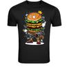 King Burger Character T-Shirt - Funny Fast Food Mascot Graphic Tee
