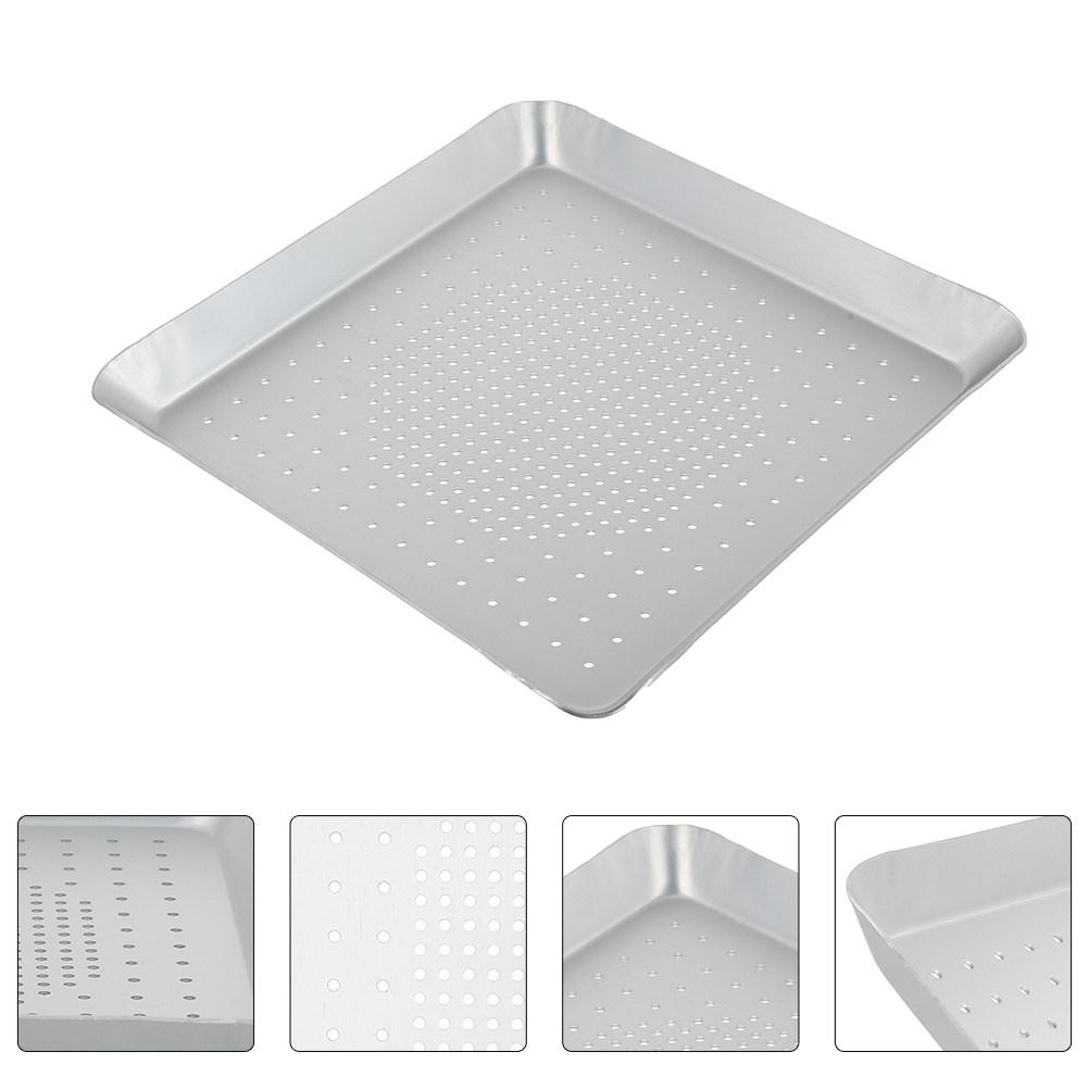 1Pcs Elegant Perforated Pizza Tray Aluminum Alloy Baking Pan Fast Baking Non-Stick Easy Demoulding Kitchen Gadget for Pizza