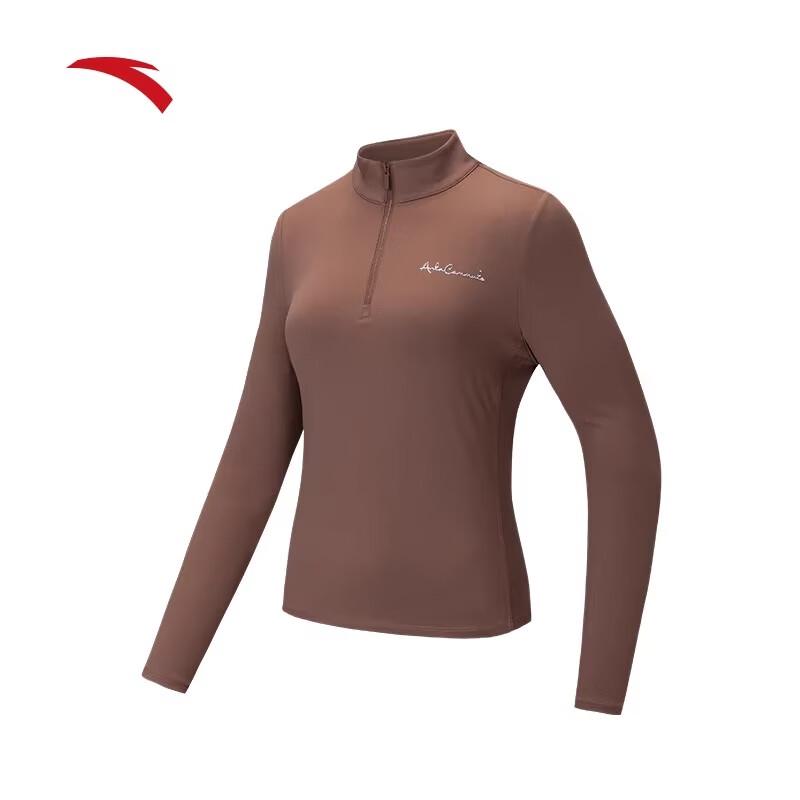 Anta Women s Mock Neck Knit Long Sleeve Top S