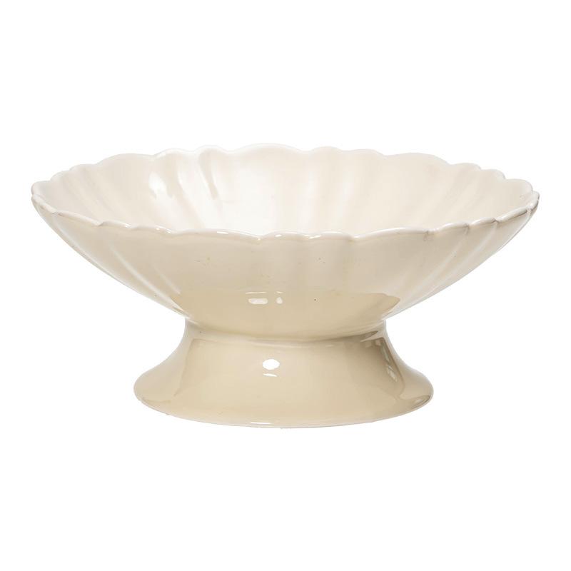 Dessert Bowl Light Luxury Tall Bowl Household Ceramic Bowl Restaurant Delicate Tableware Dim Sum Bowl Ice Cream Fruit Bowl
