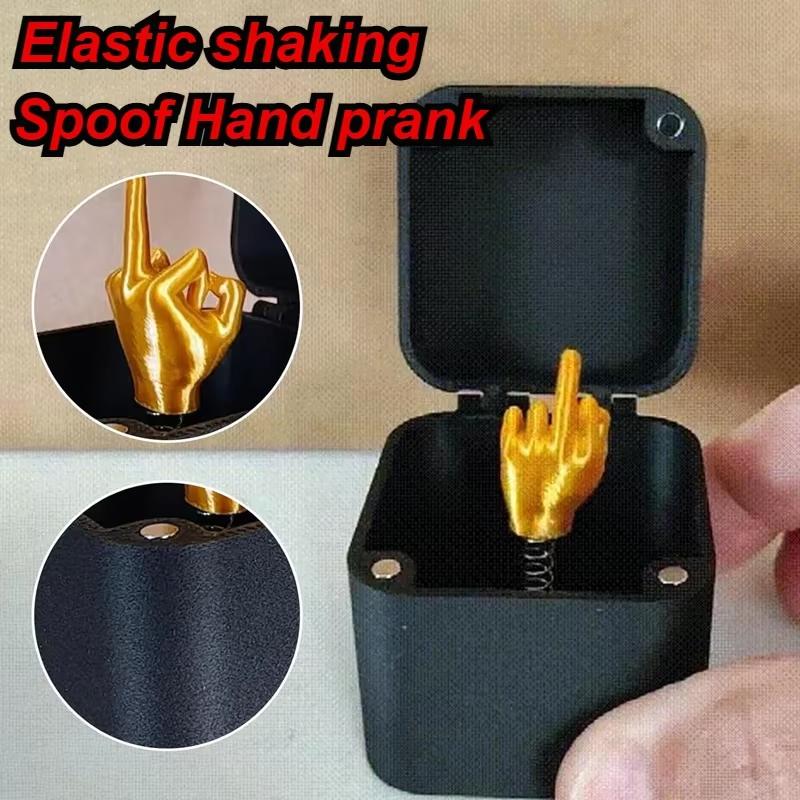 

Middle Finger InBox CreativeFunny Decorative Crafts 3d Printing Middle Finger Christmas Gift Boxs Family Game Gift Funny Toy 5CM