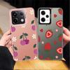 Cartoon Cherry Pattern Phone Cover Case for Xiaomi Redmi Note 14 Note 13 12 Pro Plus A2 14C 13C 10 A1 11 Pro 12C 12